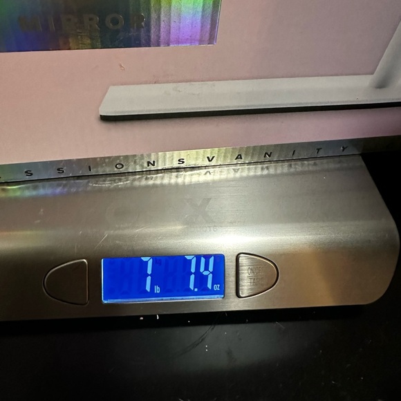 Large 3-tone LED makeup mirror in black, NWT - Picture 4 of 9